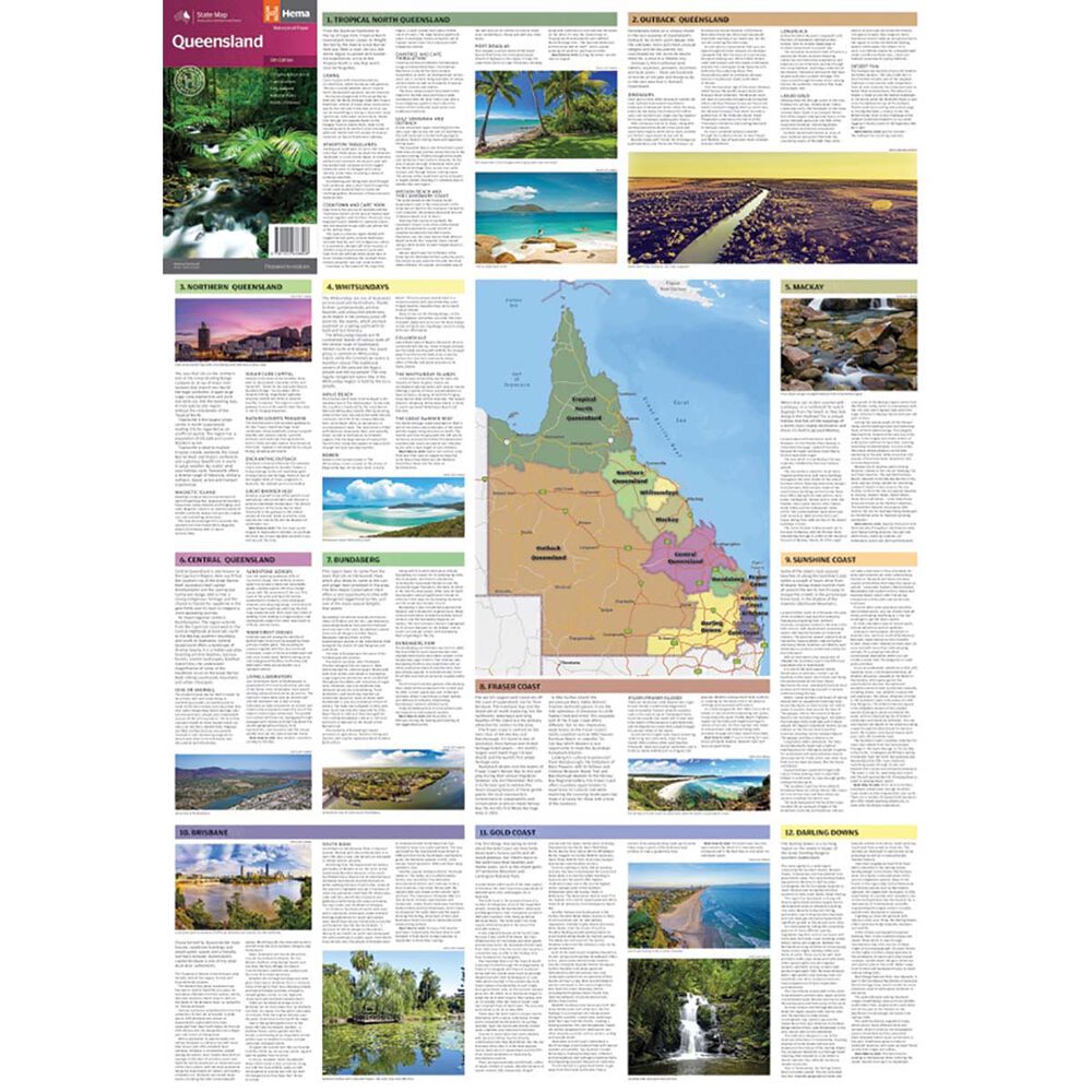 HEMA Queensland State Map – 13th Edition