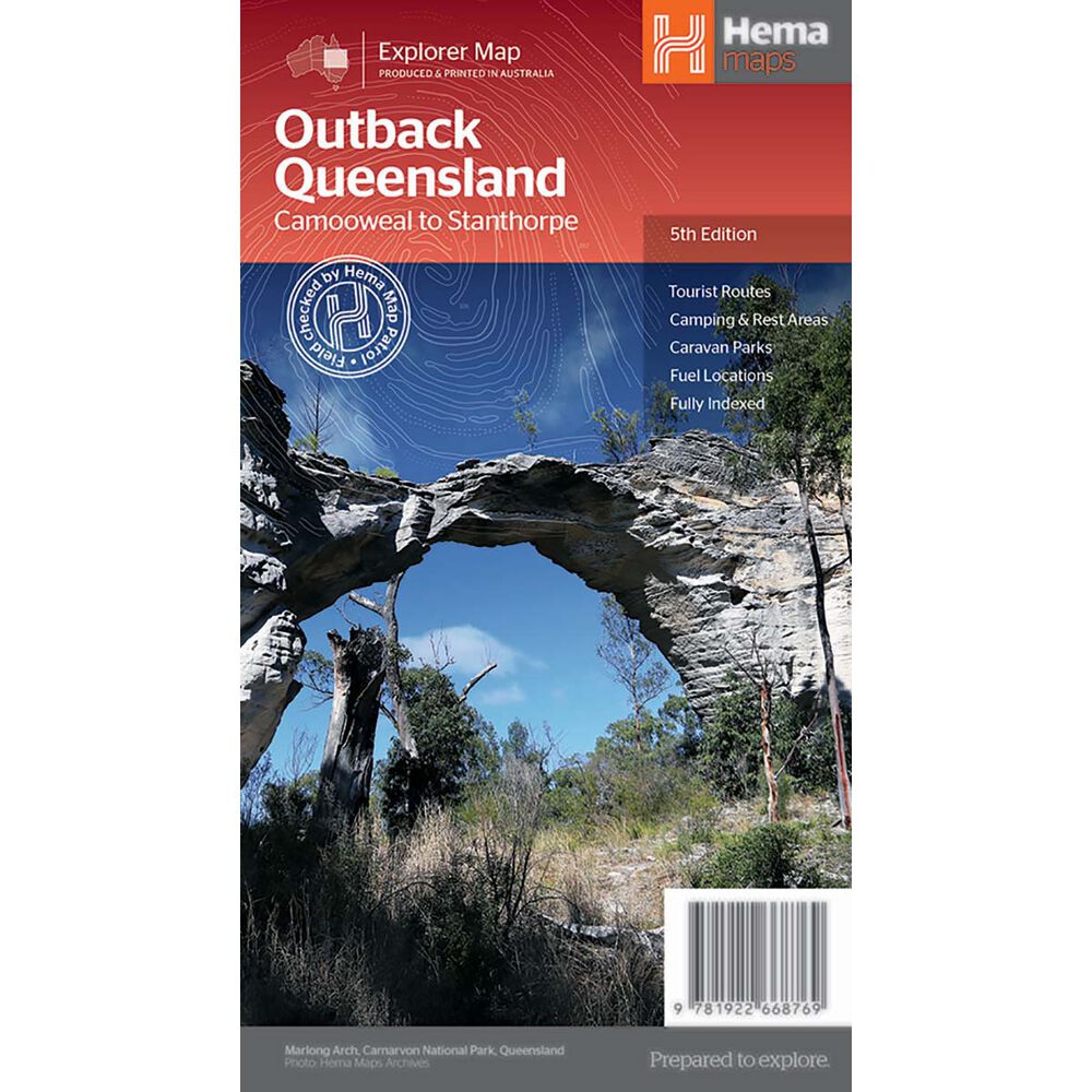 HEMA Outback Queensland Map: Camooweal to Stanthorpe - 5th Edition