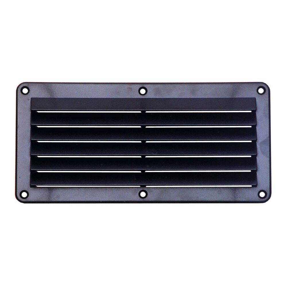BLA 260x125mm Black Plastic Rectangular Louvre Vent