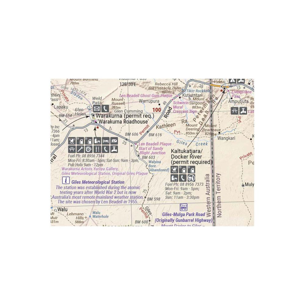 Hema Map Great Desert Tracks Central Sheet