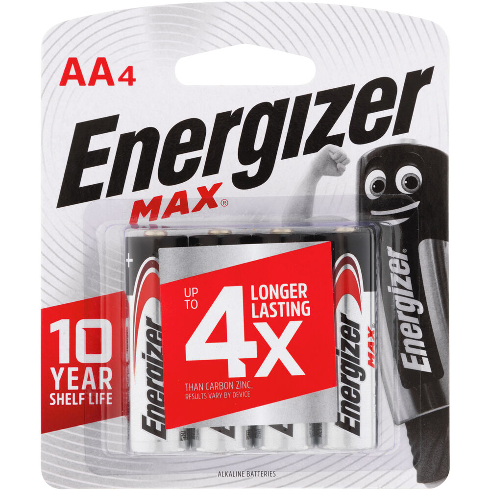 Energizer AA Max Batteries 4 Pack