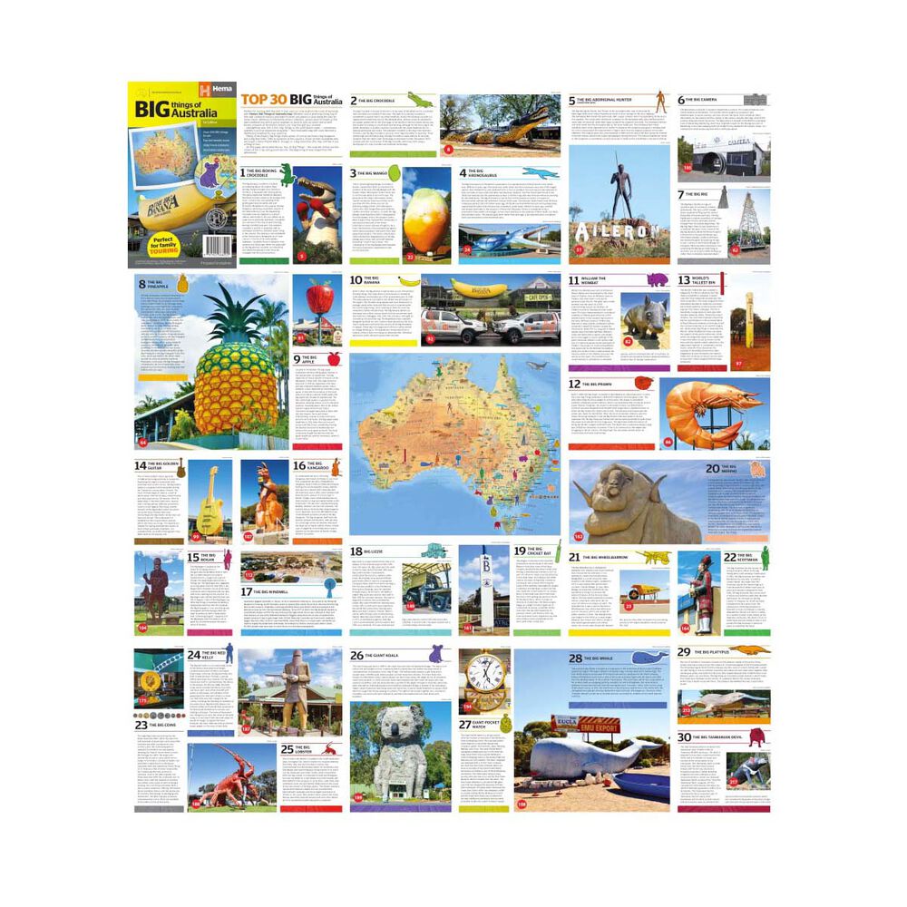 Hema Map Big things of Australia Map