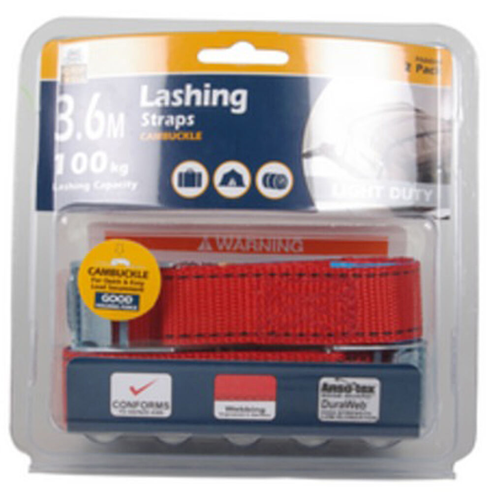 Luggage Strap - 3.6m, 100kg, 2 Pack