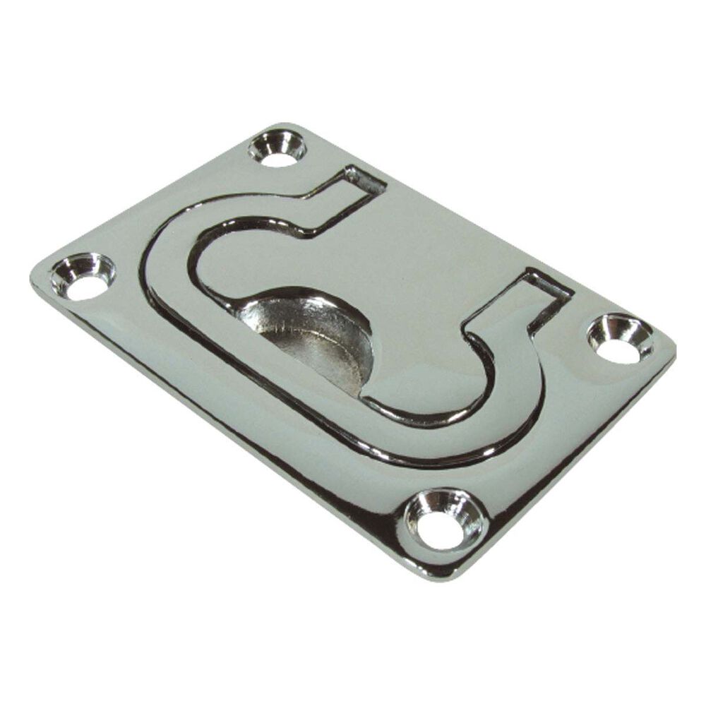 Lift Ring Chrome Brass Rectangle 76 X 53mm