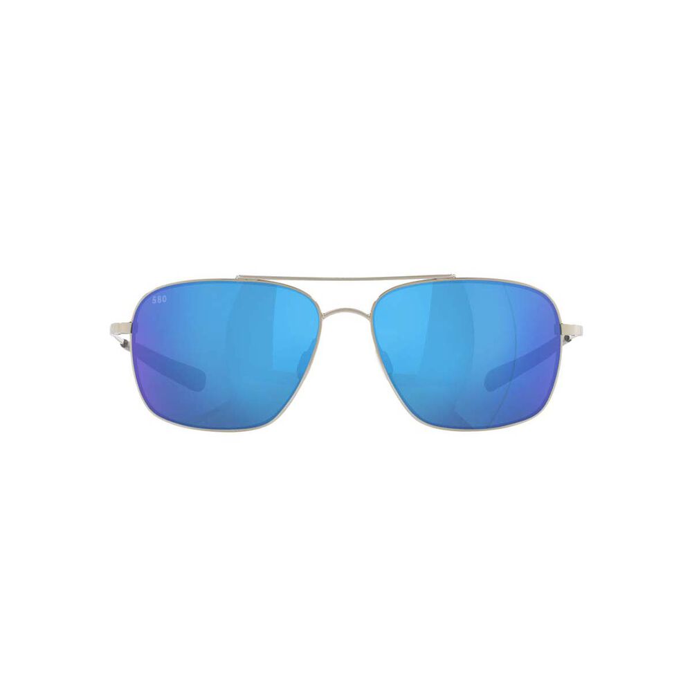 Costa Canaveral Men's Polarised Sunglasses Palladium Grey with Blue Lens
