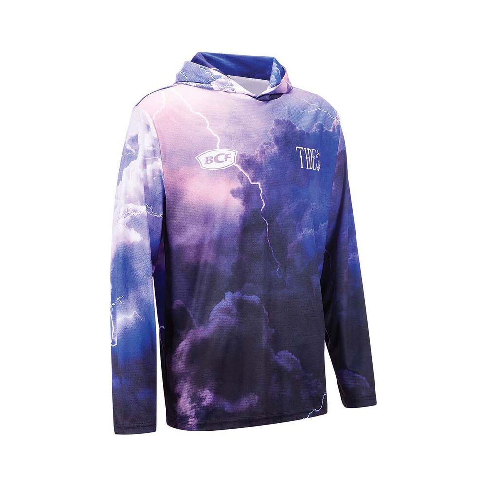 BCF x Tide Men's Lightning Hooded Sublimated Polo