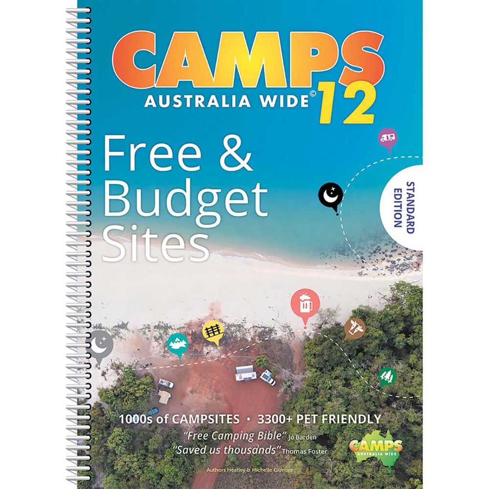 Camps 12 Australia Wide Free & Budget Campsite Book: A4 Standard Edition