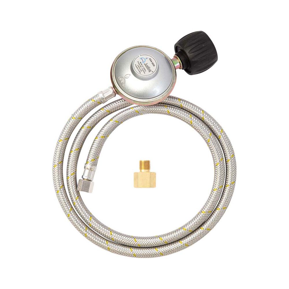 Gasmate Braided Hose with LCC27 Regulator 8x1200mm