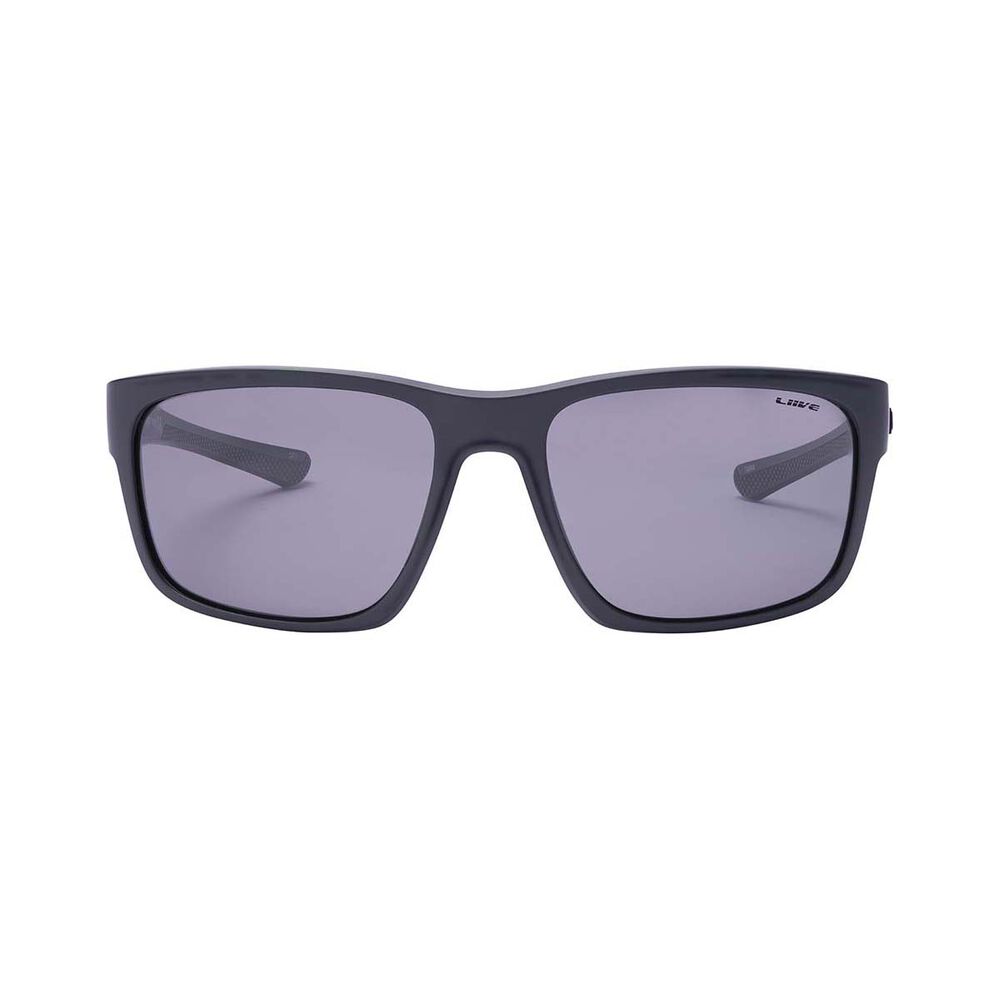 Liive Men's Whip Polarised Sunglasses Matt Black with Grey Lens