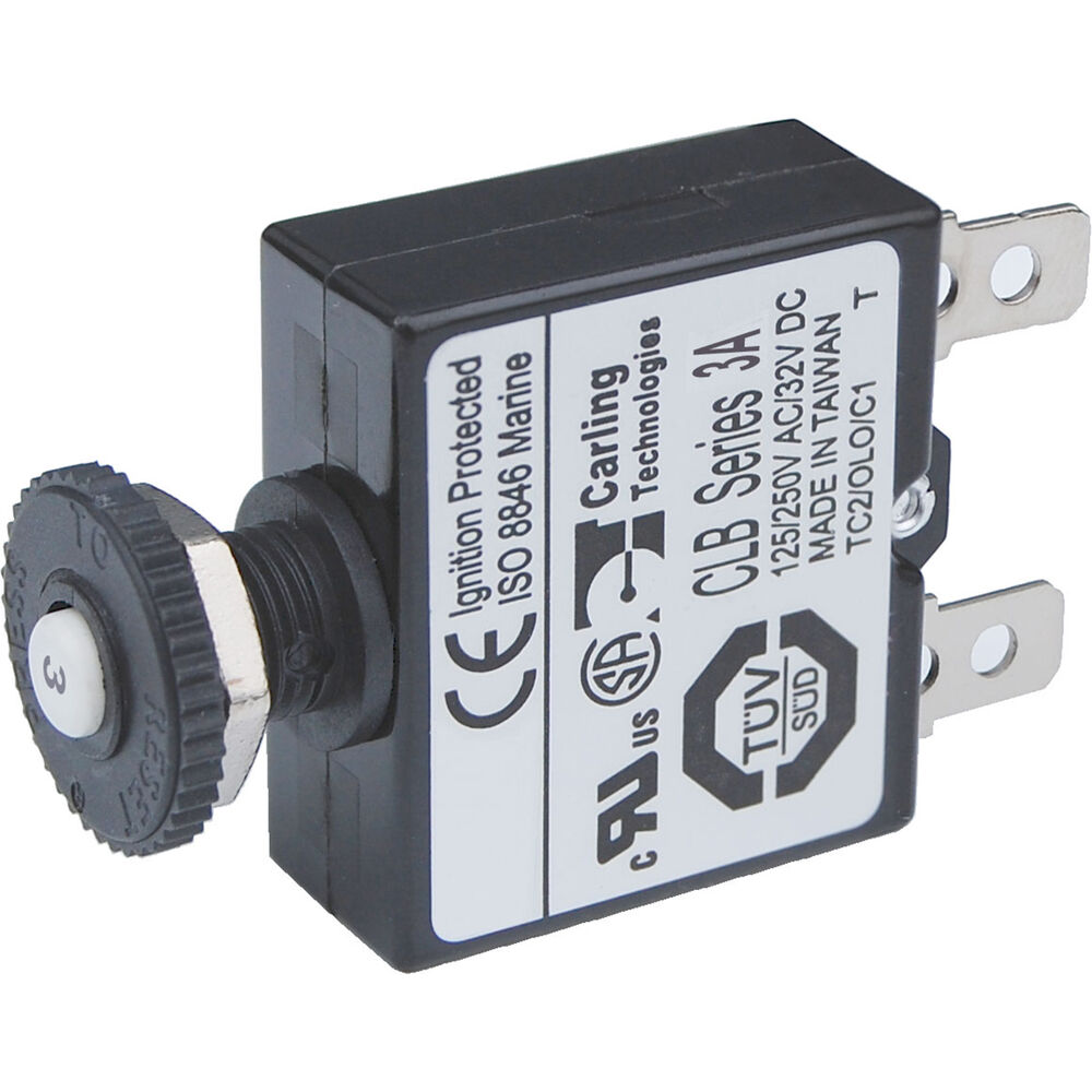 Blue Sea Systems Push Button Quick Connect Circuit Breaker