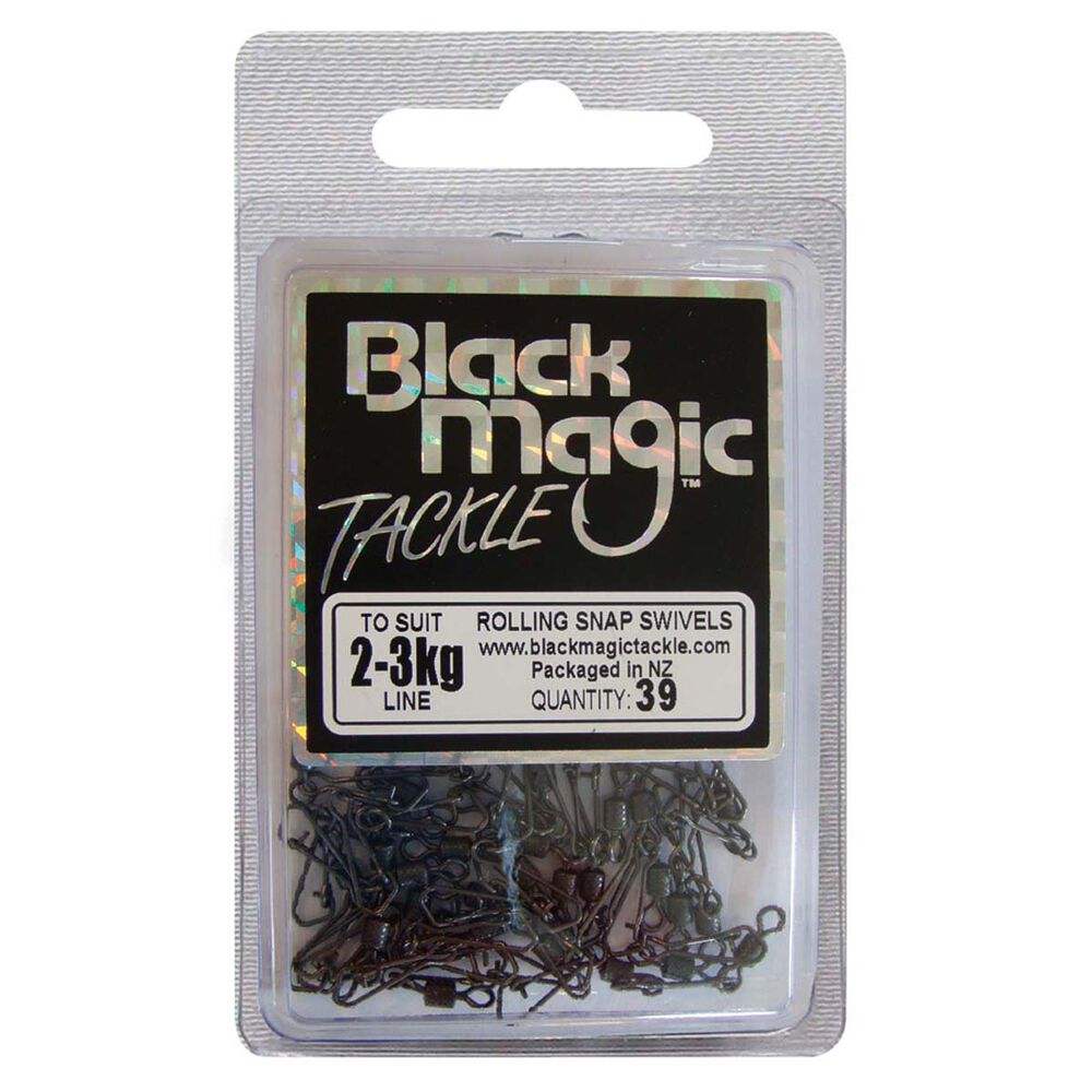 Black Magic Rolling Snap Swivel 29 Pack