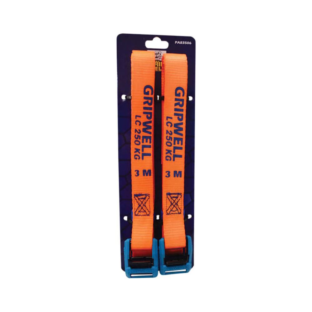 Gripwell Cambuckle Tie Down 250kg 3m 2 Pack