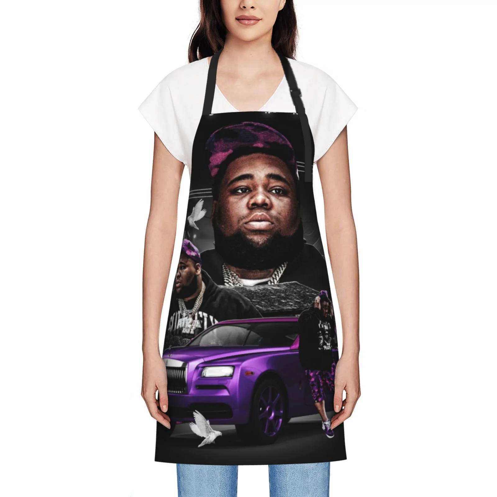 Rod Wave Waterproof Apron Home Decor For Kitchen/Cooking/Gardening/Painting/BBQ/Baking/Chef/Craftsman