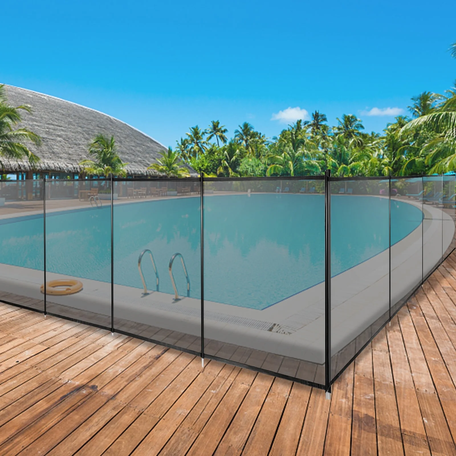 VEVOR Pool Fence for Inground Pools Pool Fence Removable DIY Pool Fencing 4x12ft