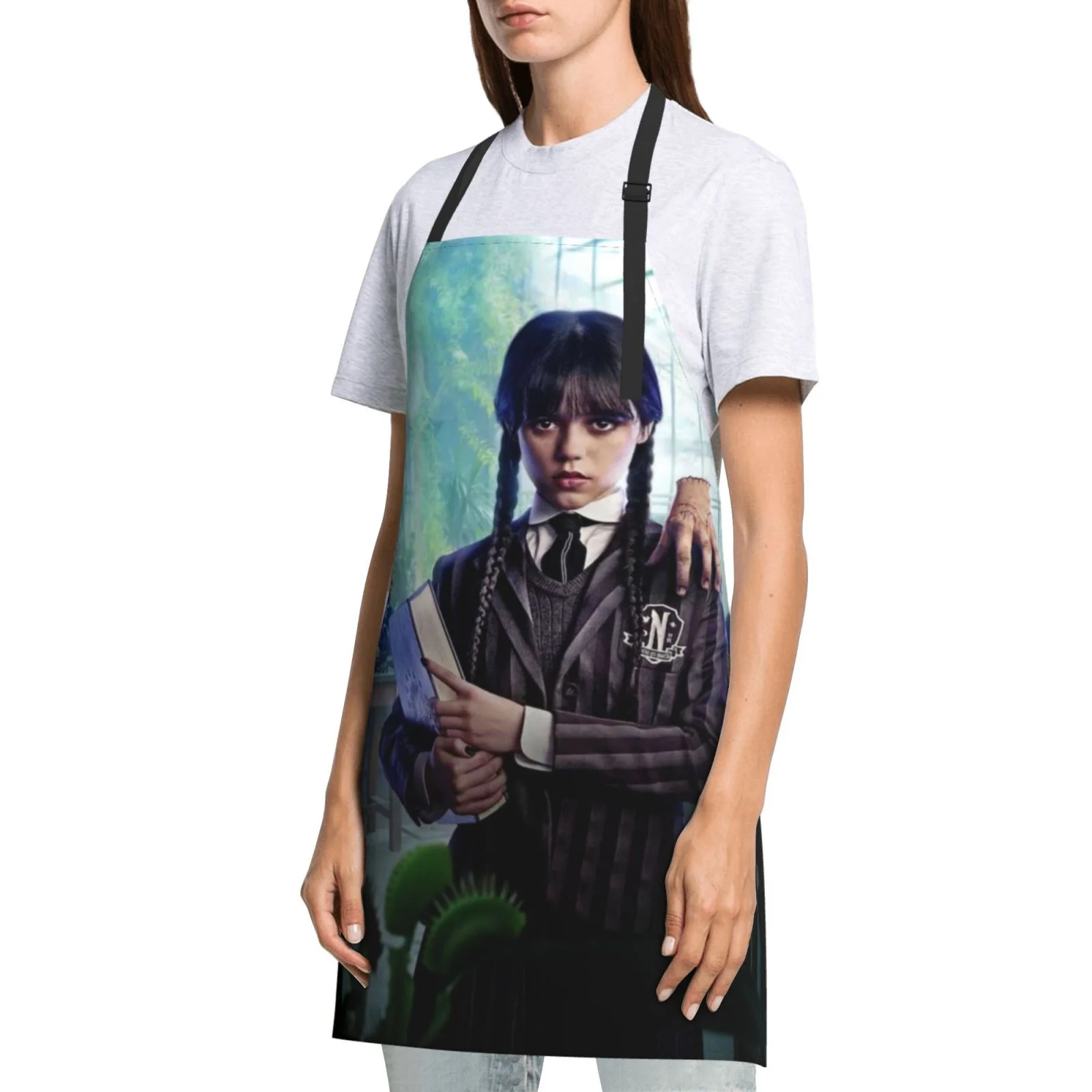 Wednesday Horror Waterproof Apron Home Decor For Kitchen/Cooking/Gardening/Painting/BBQ/Baking/Chef/Craftsman