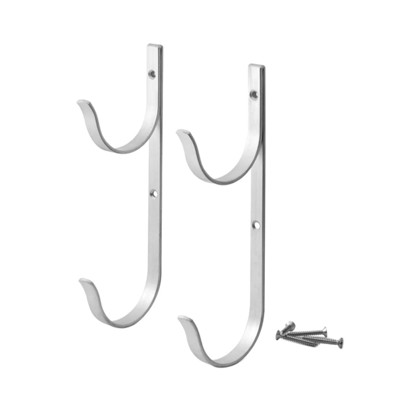 Set of 2 Pool Pole Hanger Telescopic Poles Hook Holder Leaf Rakes Holder Rack Save Space for Swimming Pool