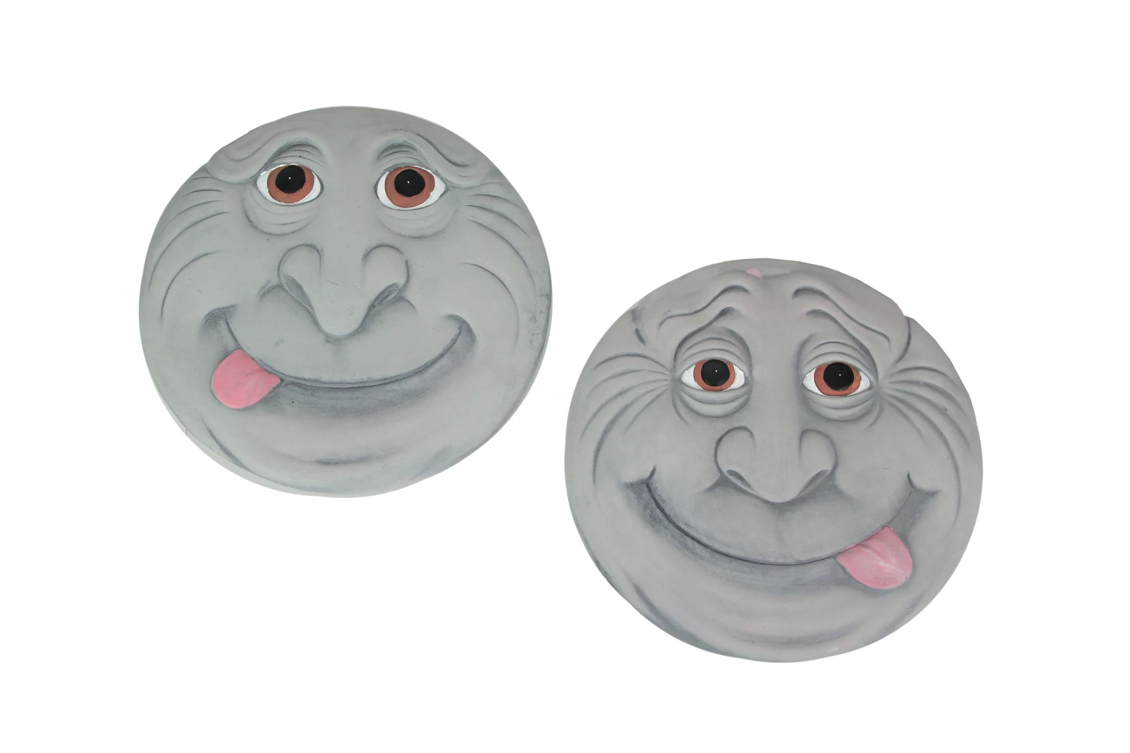 Things2Die4 Silly Garden Gnome Concrete Stepping Stones 10.25 inch (Set of 2)