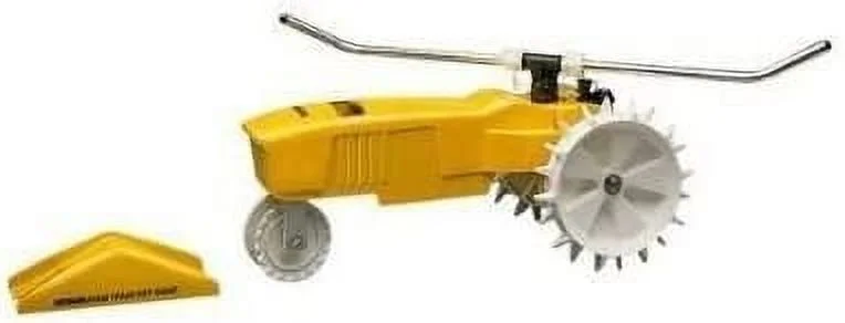 Watering Equipment Rain Train Cast Iron Traveling Lawn Sprinkler Tractor w Auto ShutOff