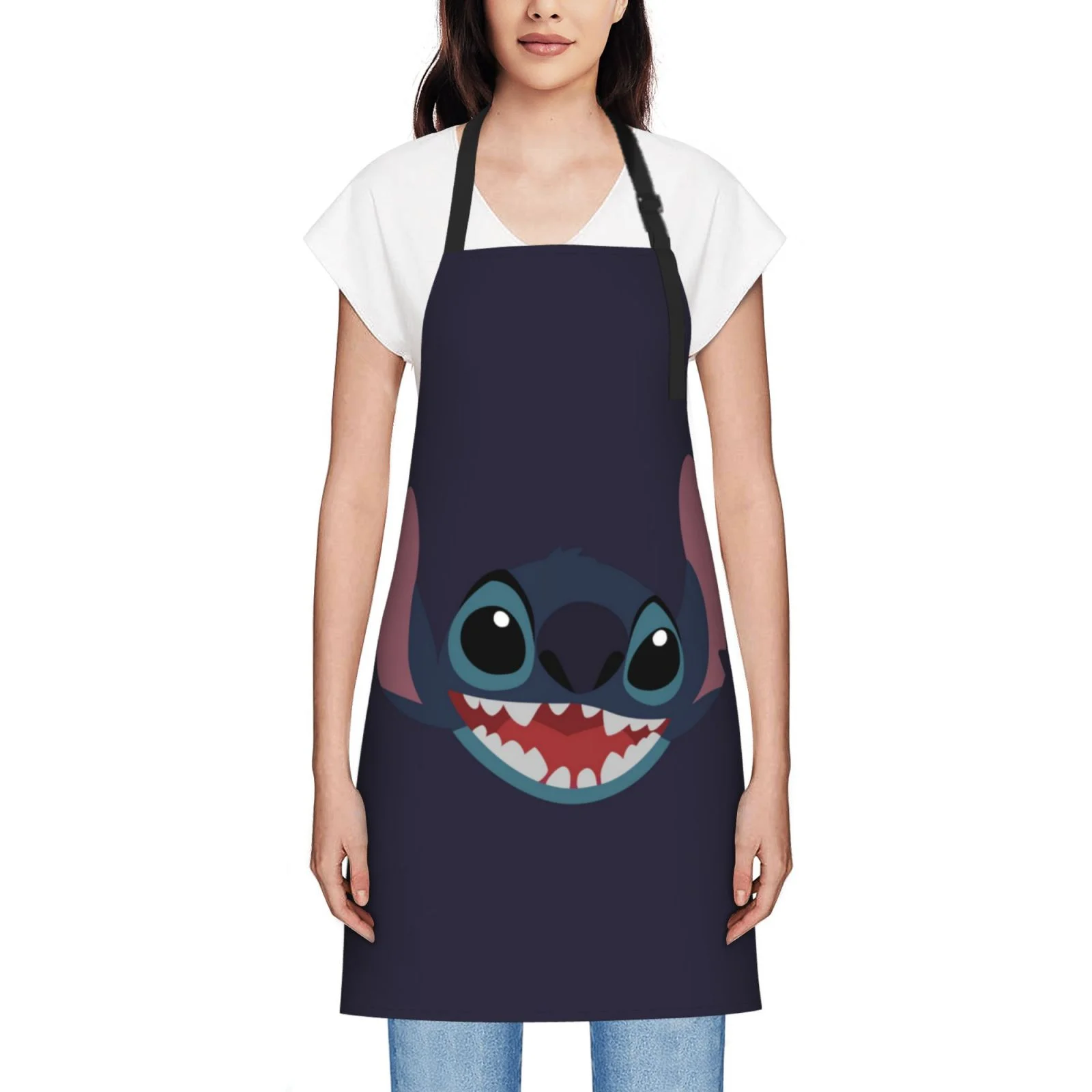 Cute-Stitch Waterproof Apron Home Decor For Kitchen/Cooking/Gardening/Painting/BBQ/Baking/Chef/Craftsman