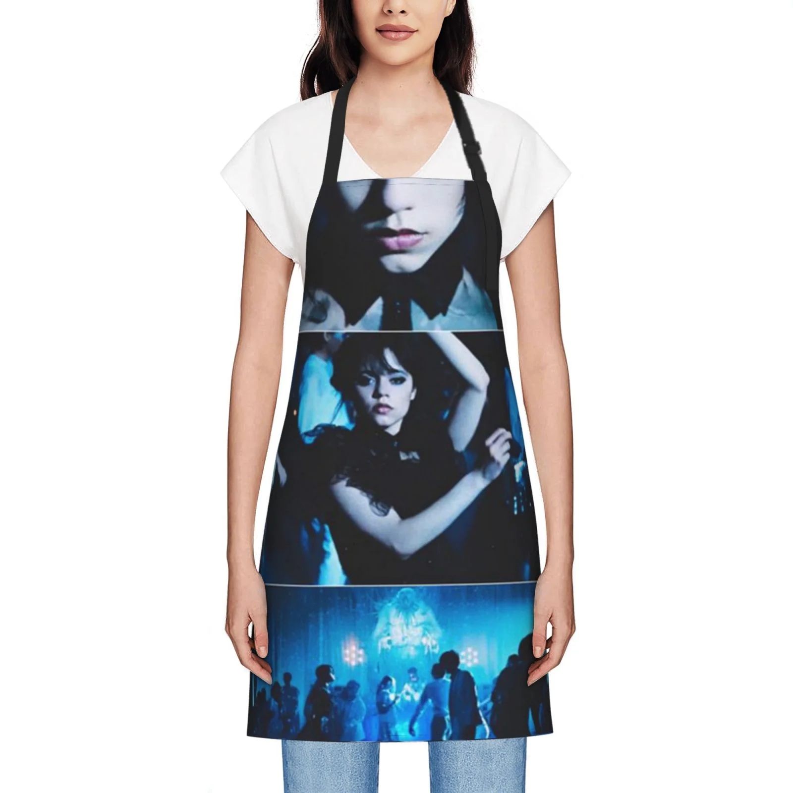 Wednesday Waterproof Apron Home Decor For Kitchen/Cooking/Gardening/Painting/BBQ/Baking/Chef/Craftsman