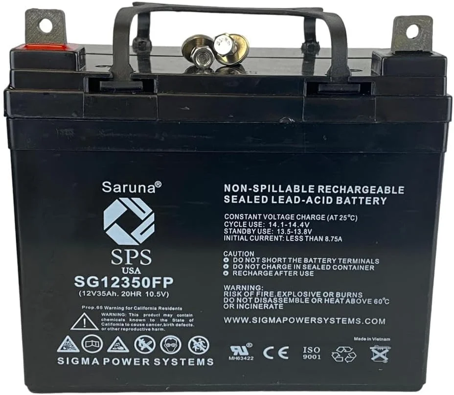 SPS Brand 12V 35Ah Replacement battery (SG12350) for Lawn Mower John Deere GT235