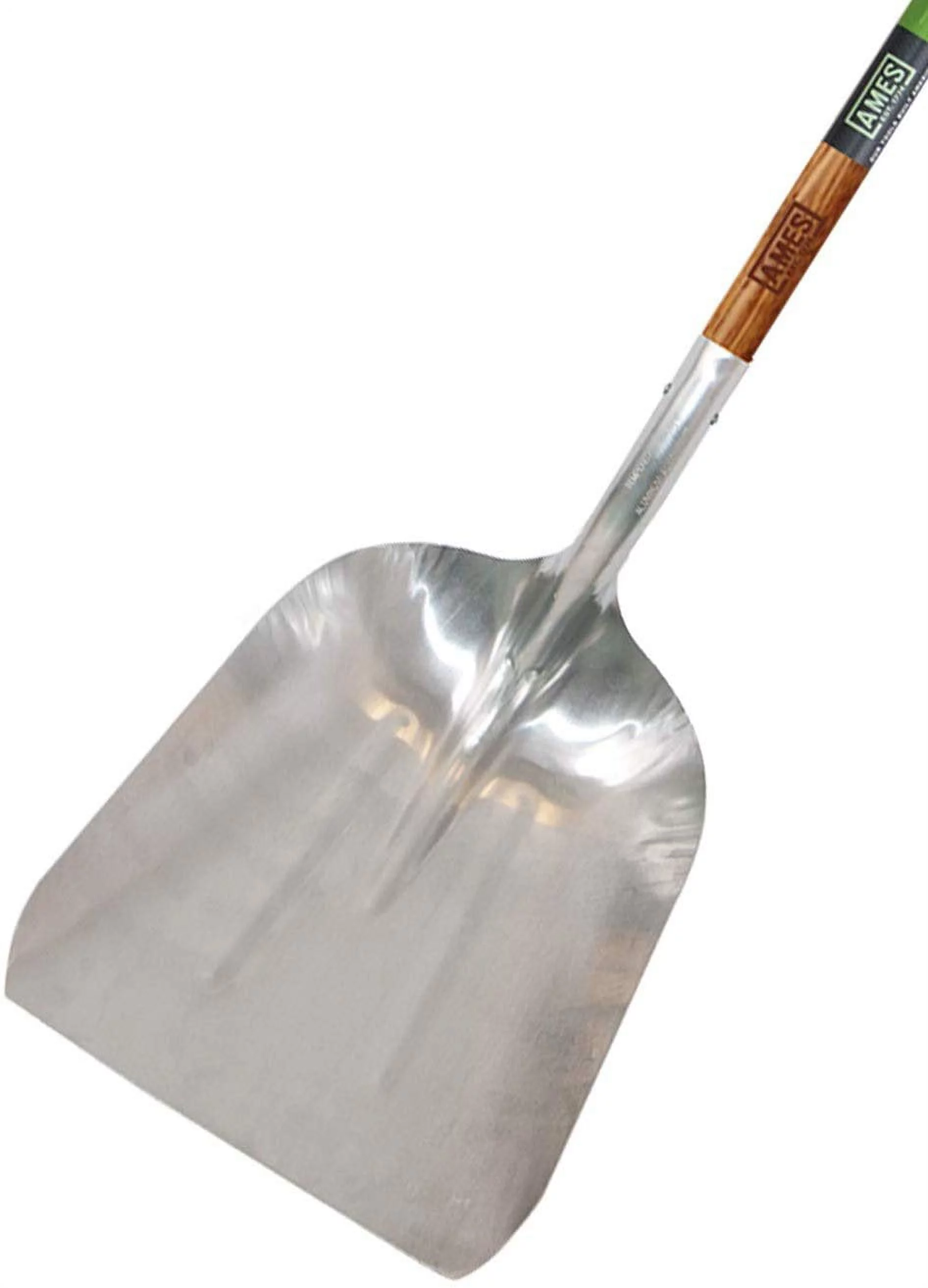 AMES 2672300 Scoop Shovel 44-1/2 in OAL Aluminum Blade Hardwood Handle