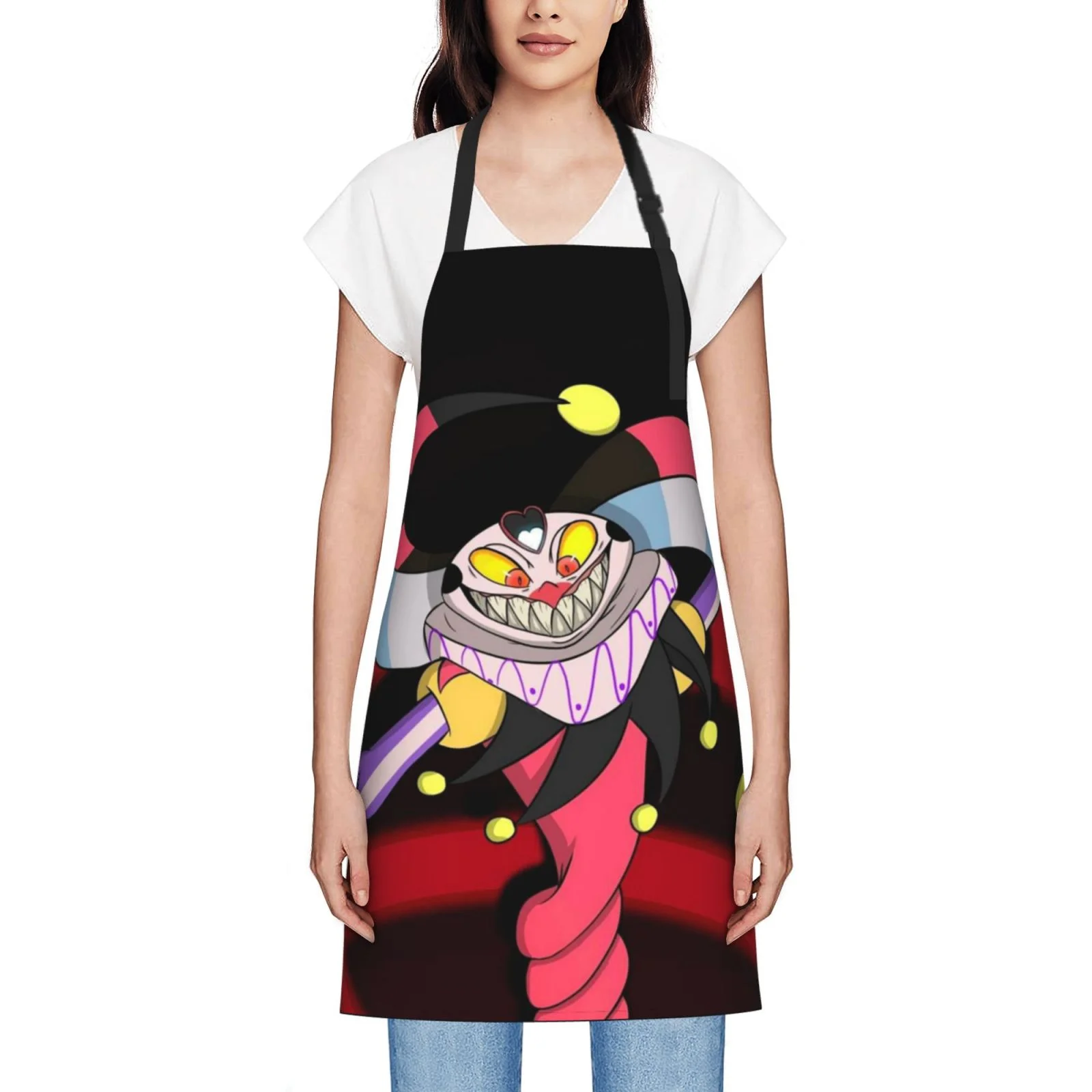 Helluva Boss Cartoon Waterproof Apron Home Decor For Kitchen/Cooking/Gardening/Painting/BBQ/Baking/Chef/Craftsman