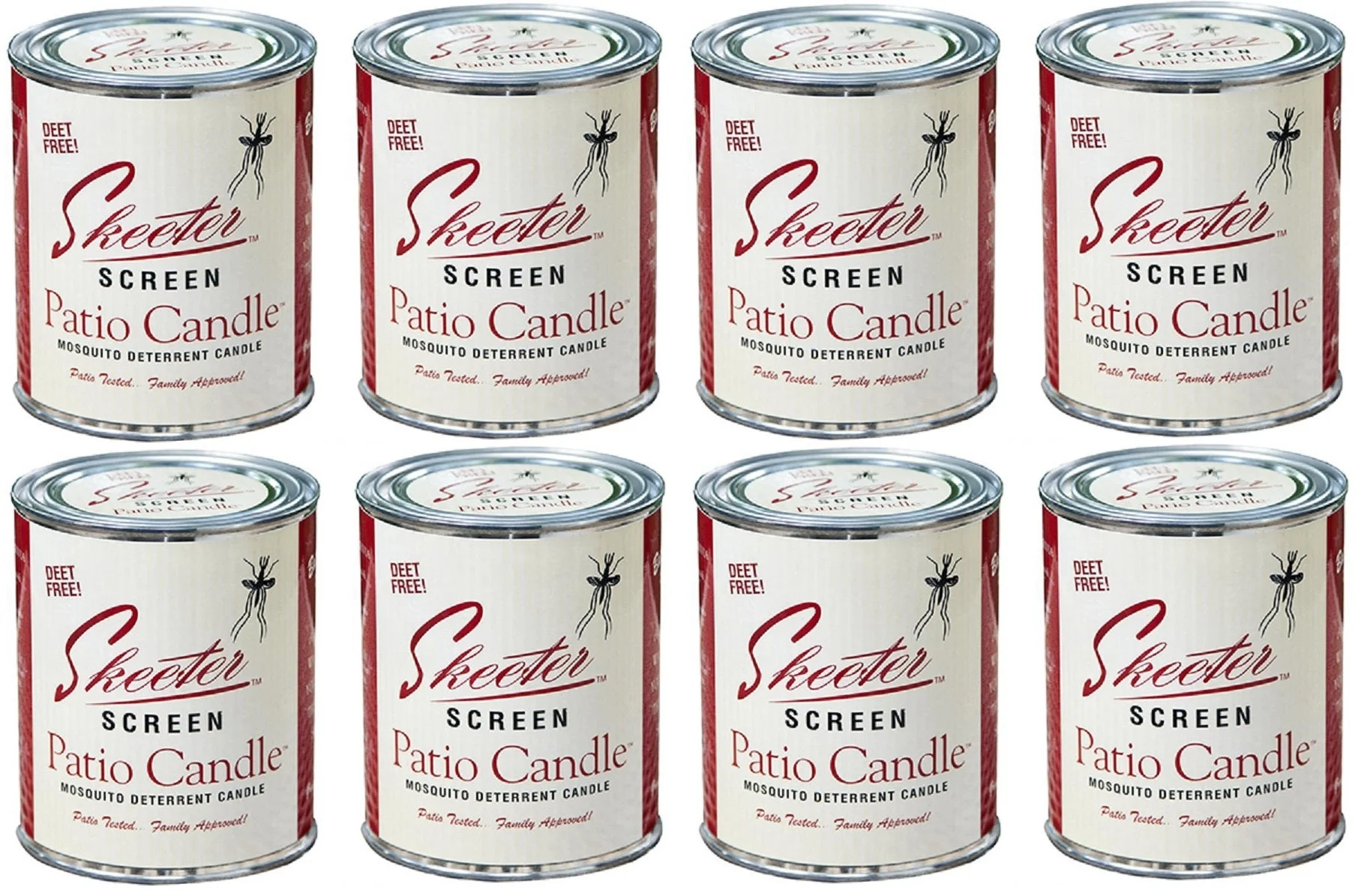 Skeeter Screen 90400 15 oz Deet Free Mosquito Repellent Patio Candle - Quantity of 8