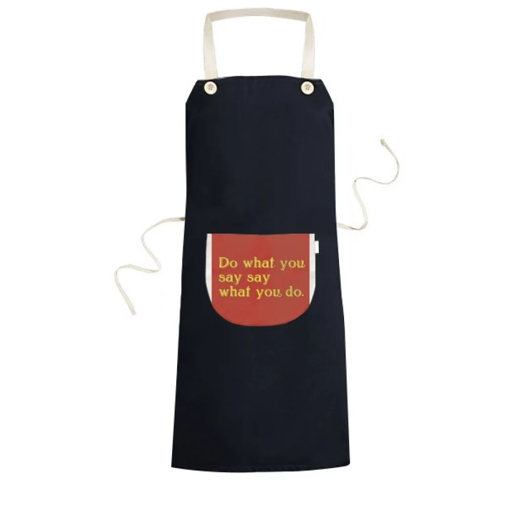 Motto Make Word Come True Apron Bib Sarong Cooking Baking Kitchen Pocket Pinafore
