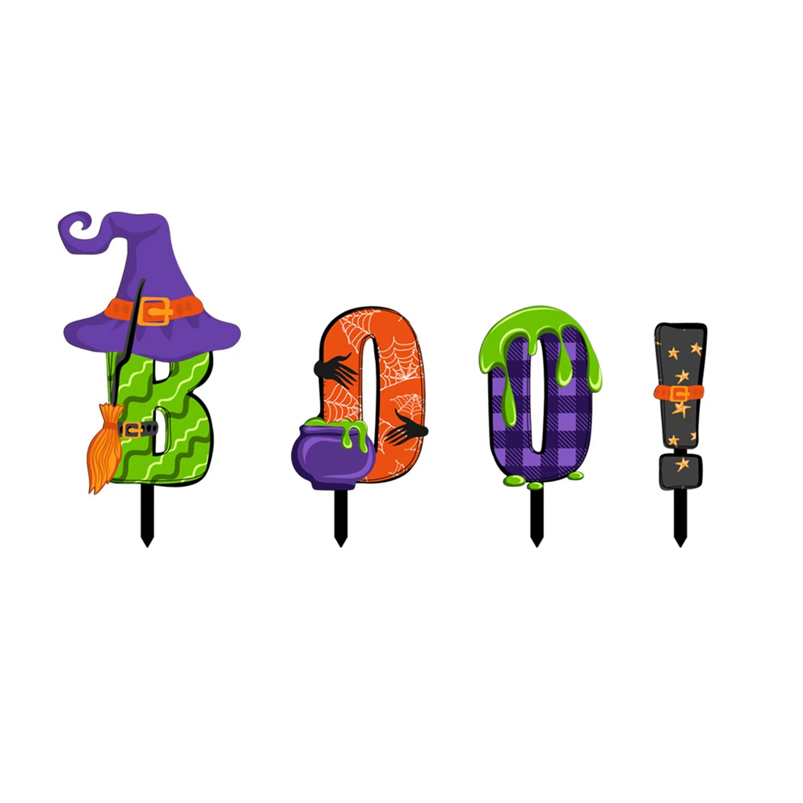 MVNSFEW Letter Outdoor Yard Stake Holiday Decoration with Signage for A and Festive Atmosphere