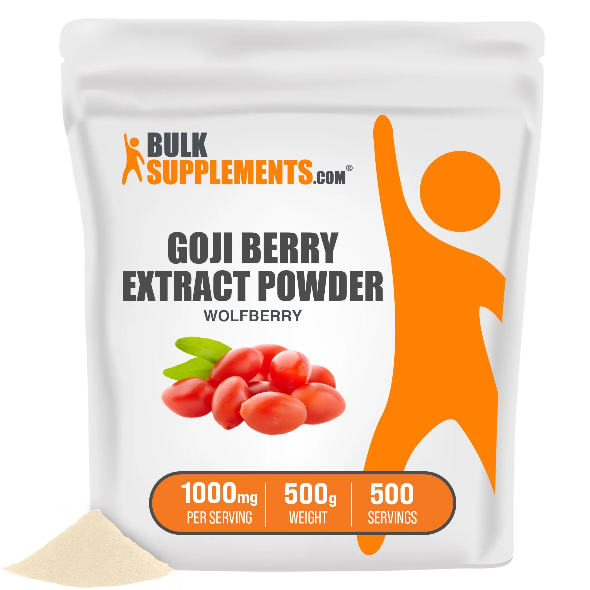 BulkSupplements.com Wolfberry Extract (Goji) Powder - Goji Berries - Smoothie Powder - Fruit Powder (500 Grams)