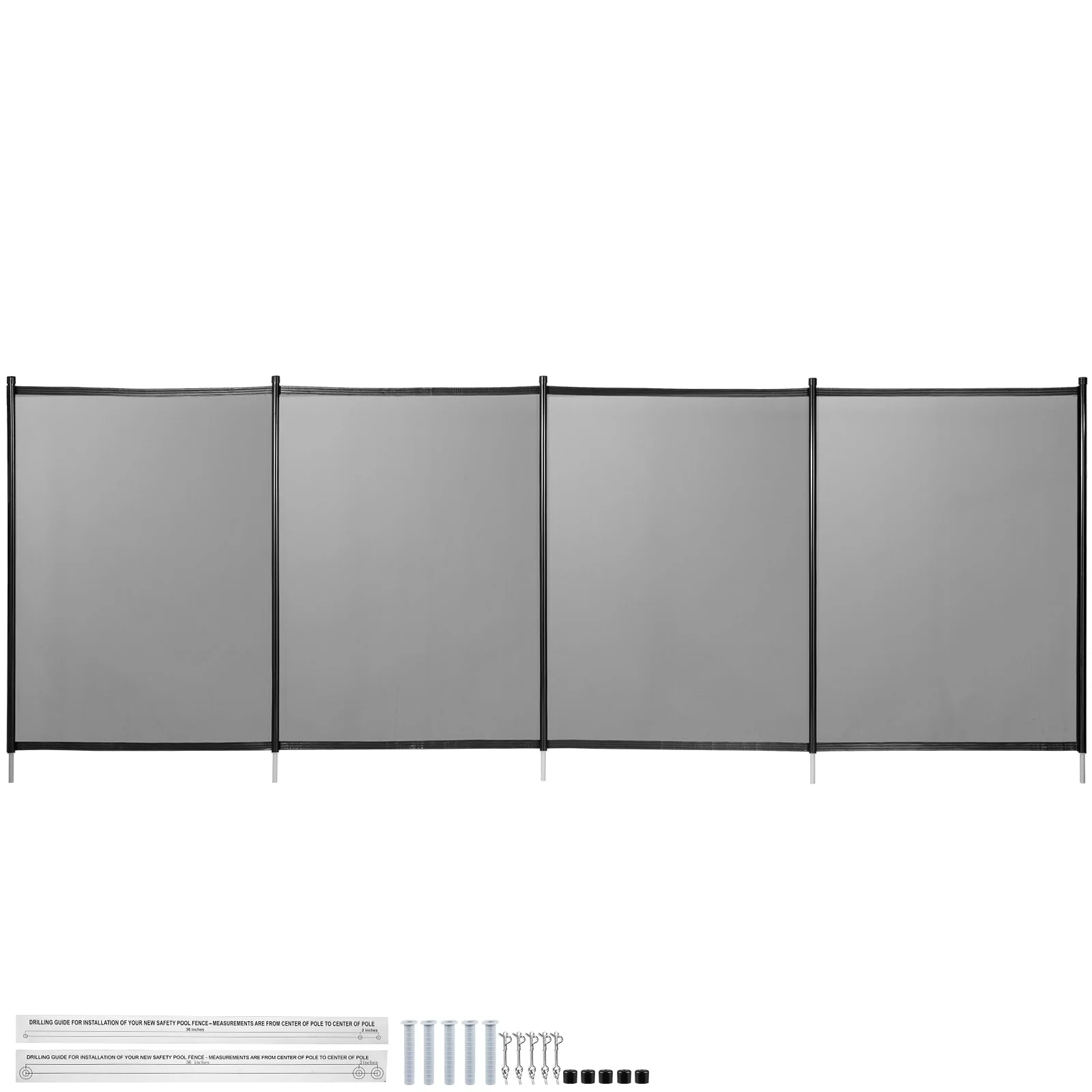 VEVOR Pool Fence for Inground Pools Pool Fence Removable DIY Pool Fencing 4x12ft