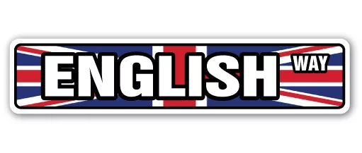 ENGLISH FLAG Street Sign england national nation pride country | Indoor/Outdoor | 36