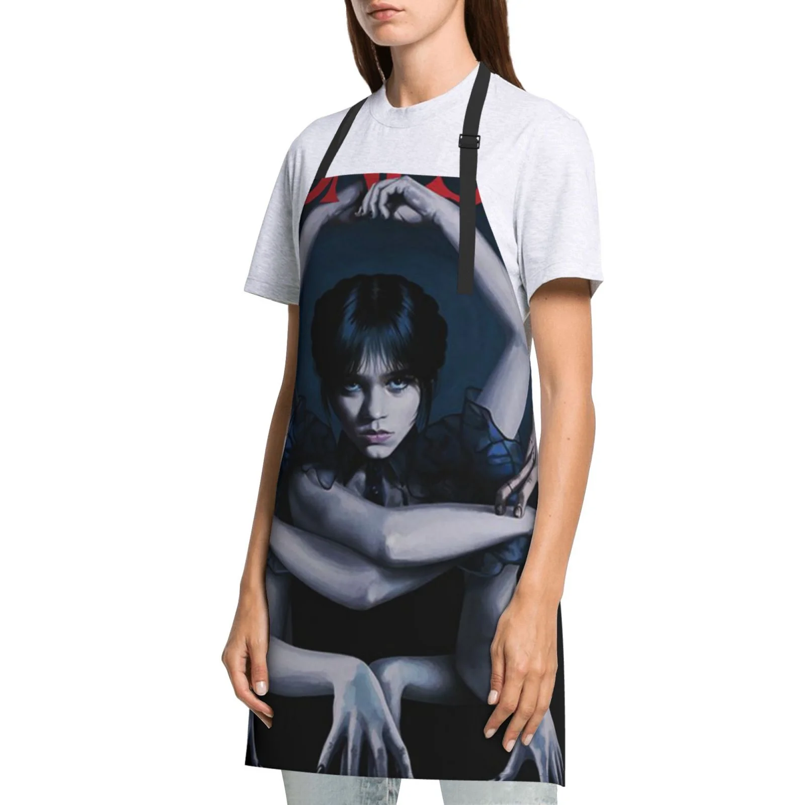 Poster Wednesday Waterproof Apron Home Decor For Kitchen/Cooking/Gardening/Painting/BBQ/Baking/Chef/Craftsman