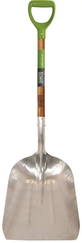 AMES 2672300 Scoop Shovel 44-1/2 in OAL Aluminum Blade Hardwood Handle