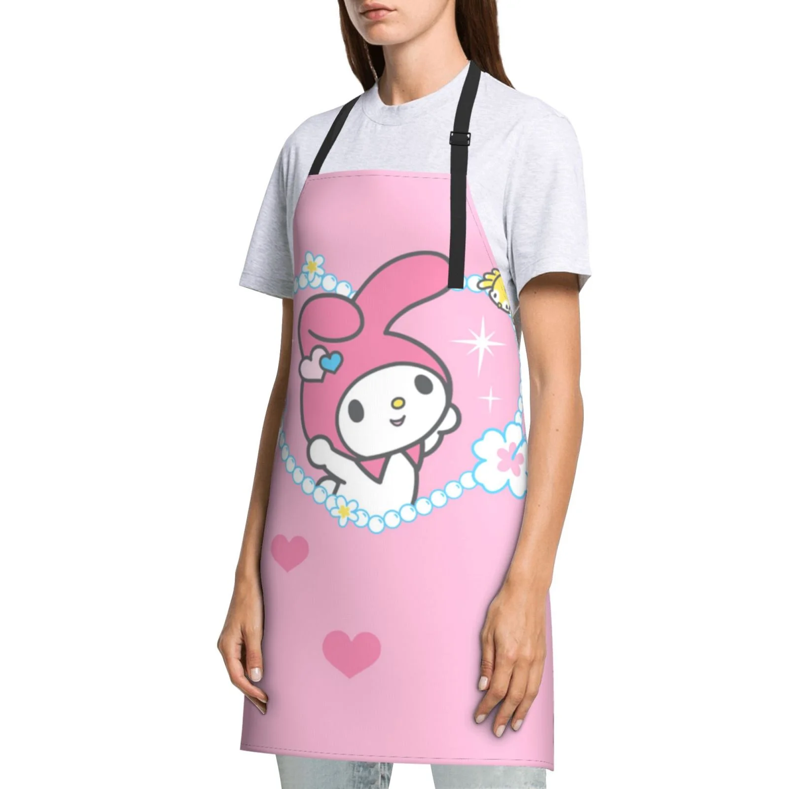 Rabbits My Melody Waterproof Apron Home Decor For Kitchen/Cooking/Gardening/Painting/BBQ/Baking/Chef/Craftsman