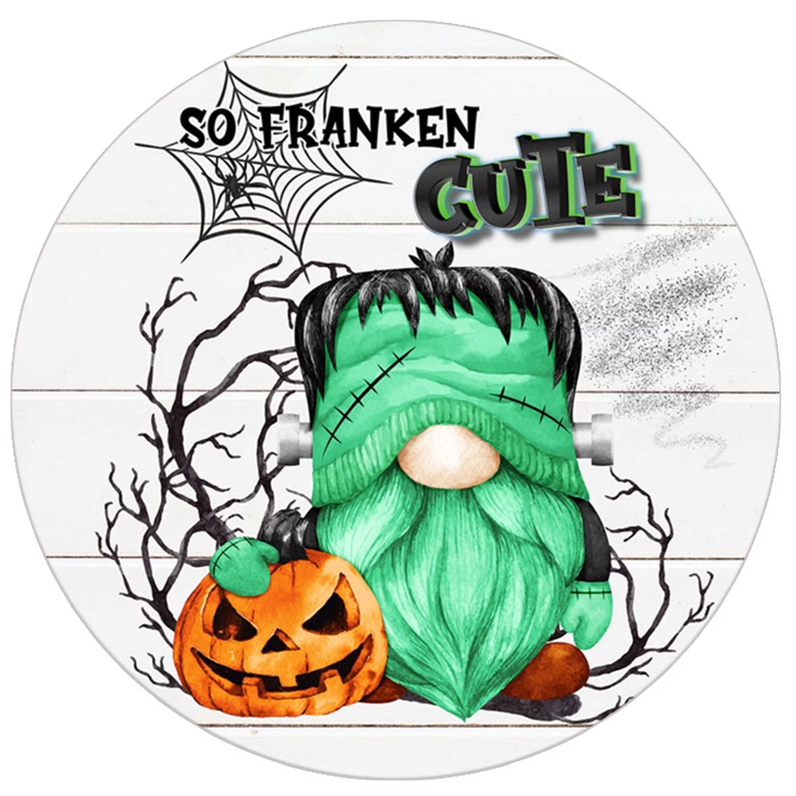 Fridja Halloween Ornament Welcome Sign Decorative Vintage Wall Hanging Home Garden