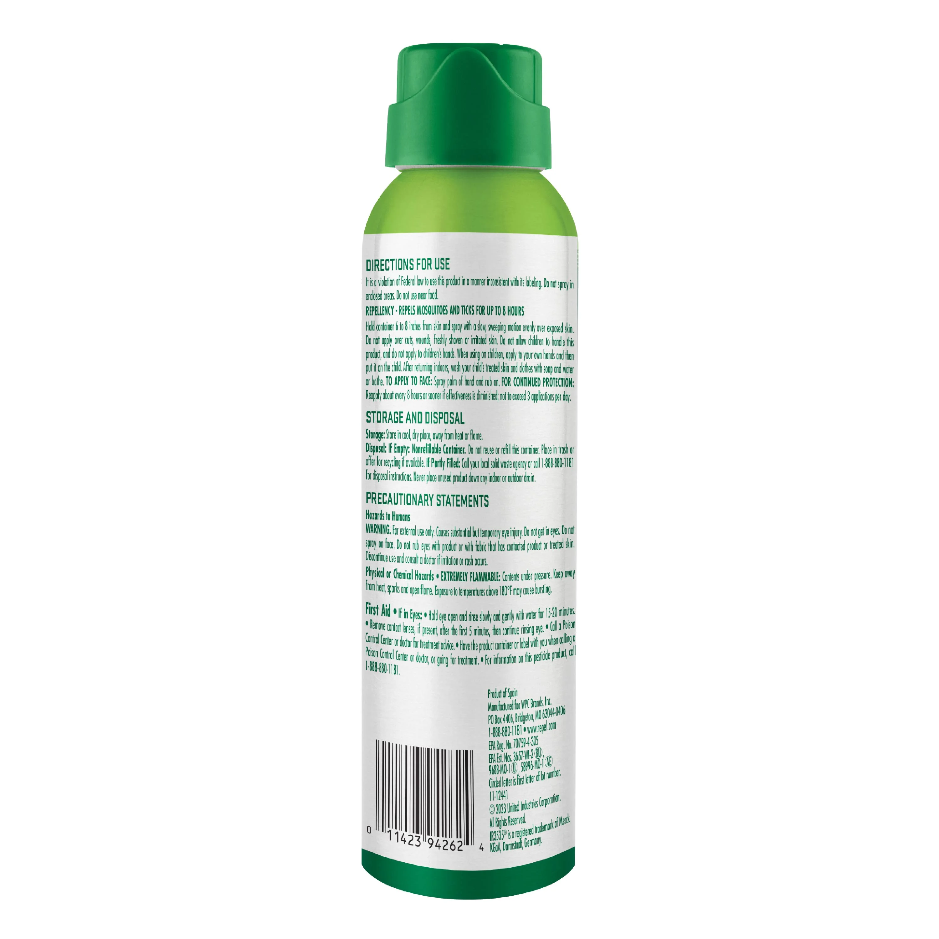 Repel Family Insect Repellent, 4 oz, DEET-Free, Lightweight Aerosol Spray Repels Mosquitoes for 8hr