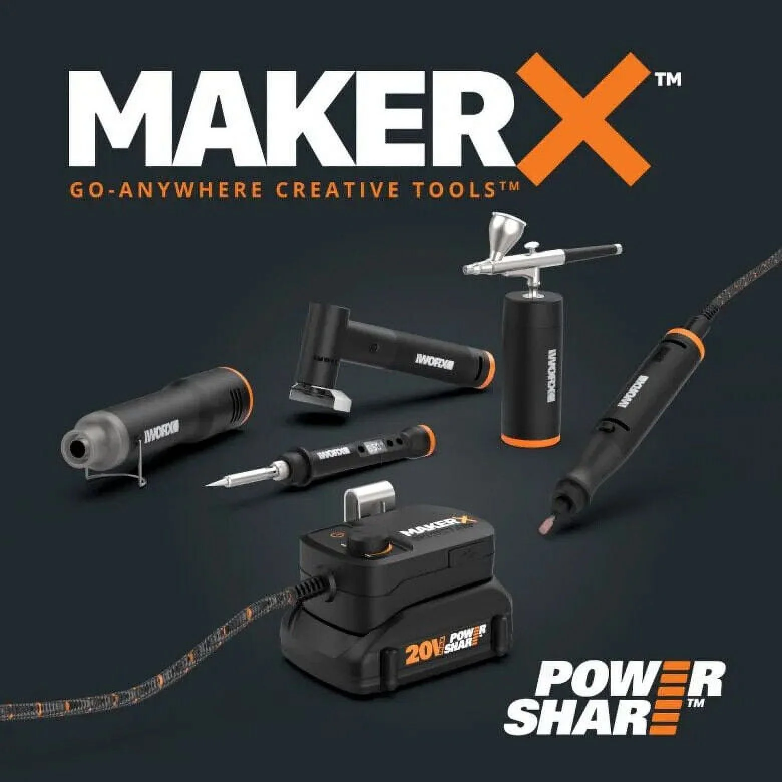 Worx WA7216 MakerX Mini Blower Nozzle Accessory Kit (Portable Mini Blower Not Included)