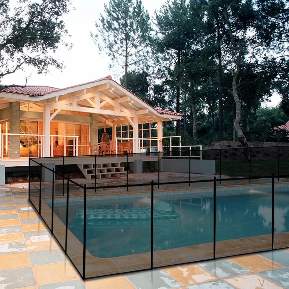 Pool Fence 4Ft x 12Ft Swimming Pool Fences for Inground Pool,Pool Fencing, Black