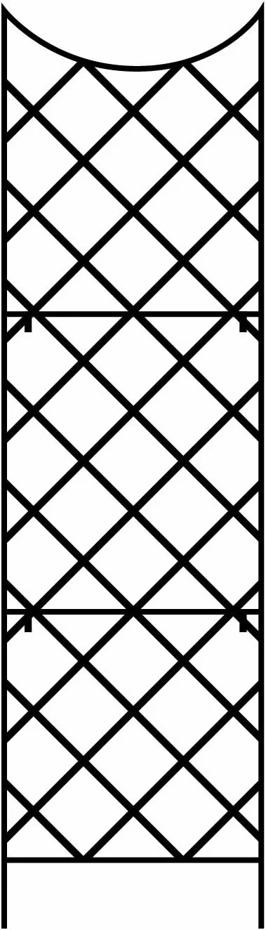 89655 Giant Trellis, Includes Wall-Mounting Brackets, 108-Inch Height by 30-Inch Width, Black