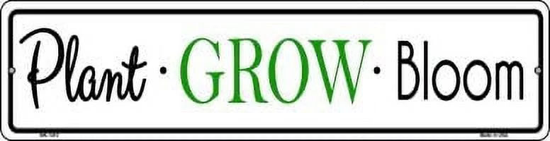 Smart Blonde MK-1410 3 x 12 in. Plant Grow Bloom Novelty Mini Metal Street Sign