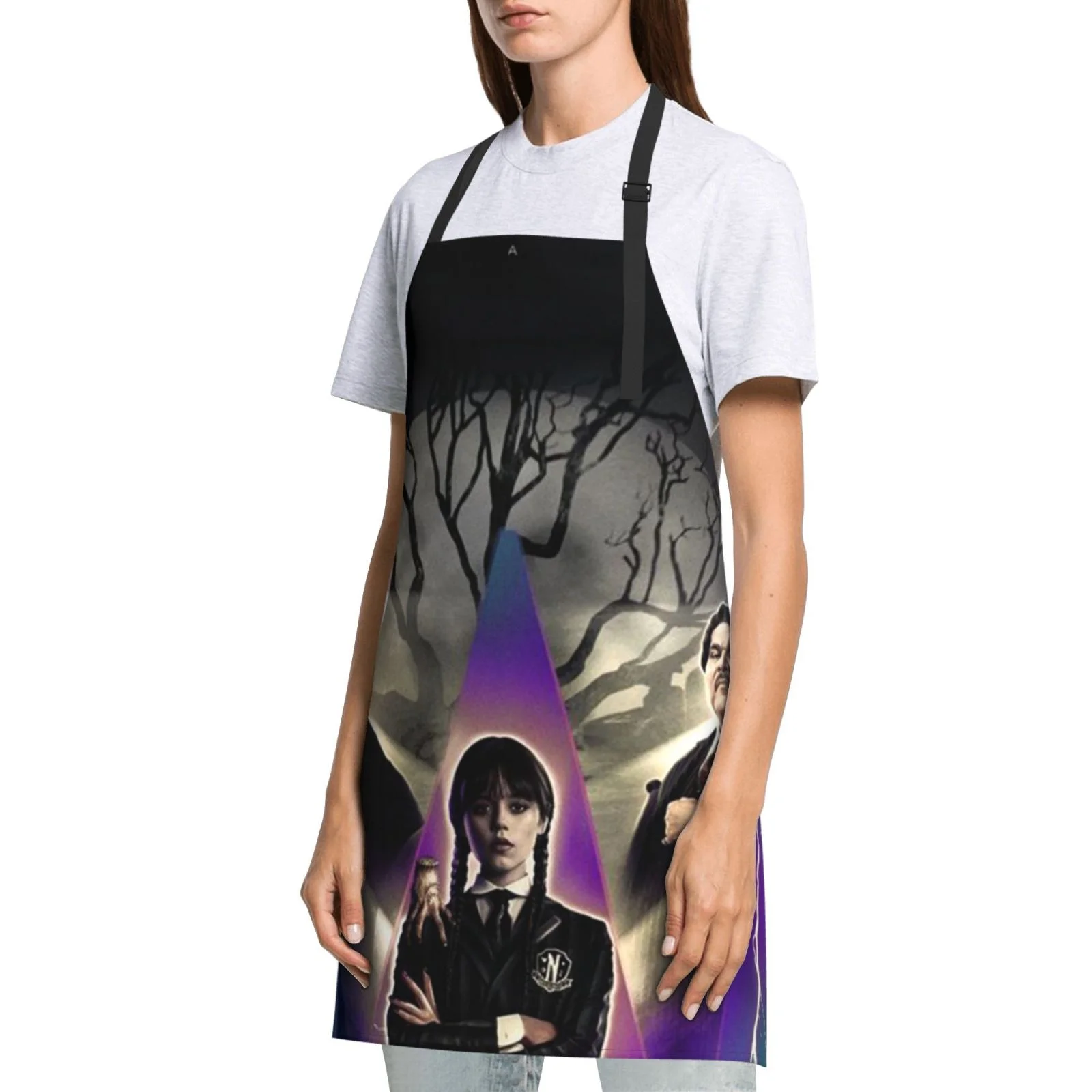 Horror Wednesday Waterproof Apron Home Decor For Kitchen/Cooking/Gardening/Painting/BBQ/Baking/Chef/Craftsman