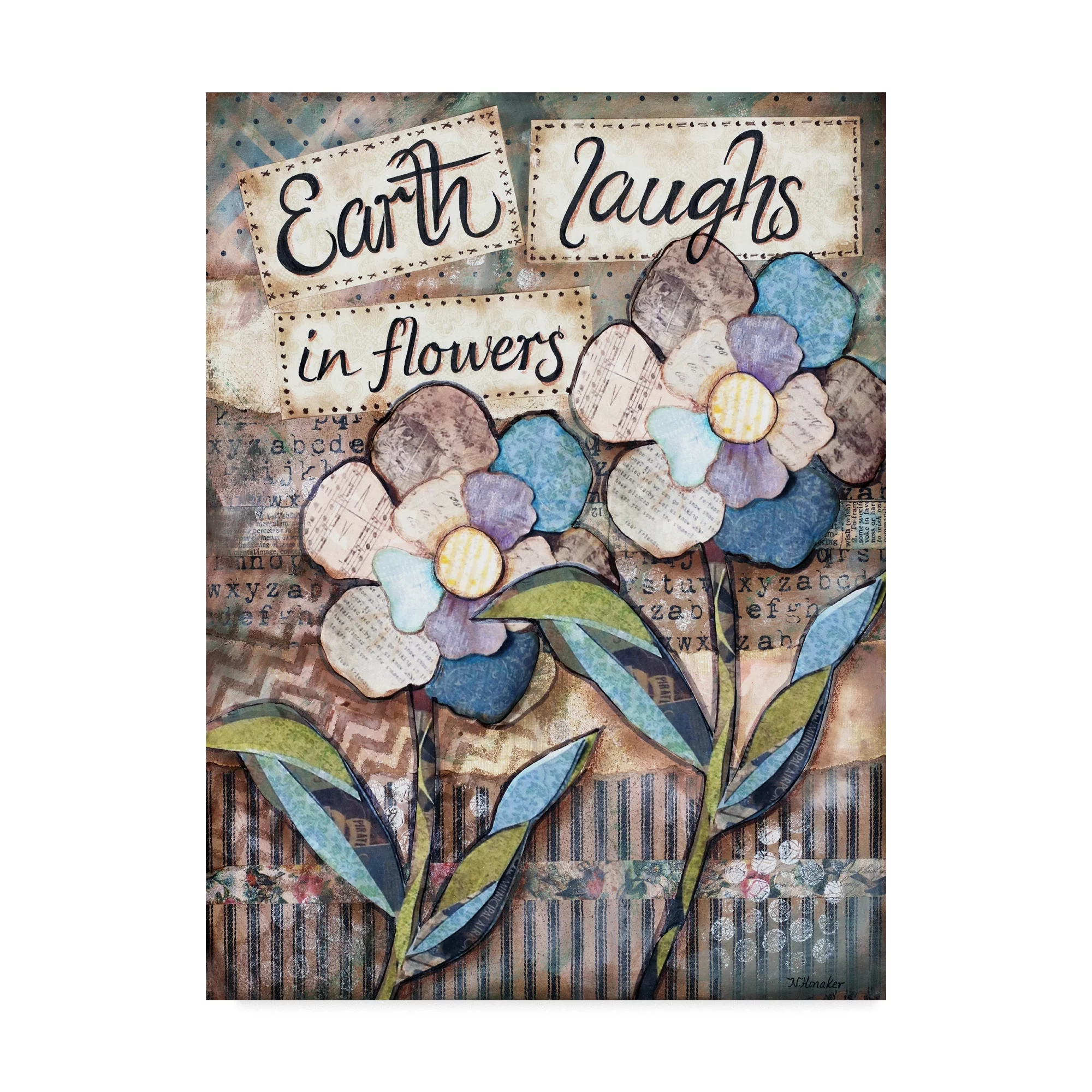 Trademark Fine Art 'Earth Laughs Flower' Canvas Art by Let Your Art Soar