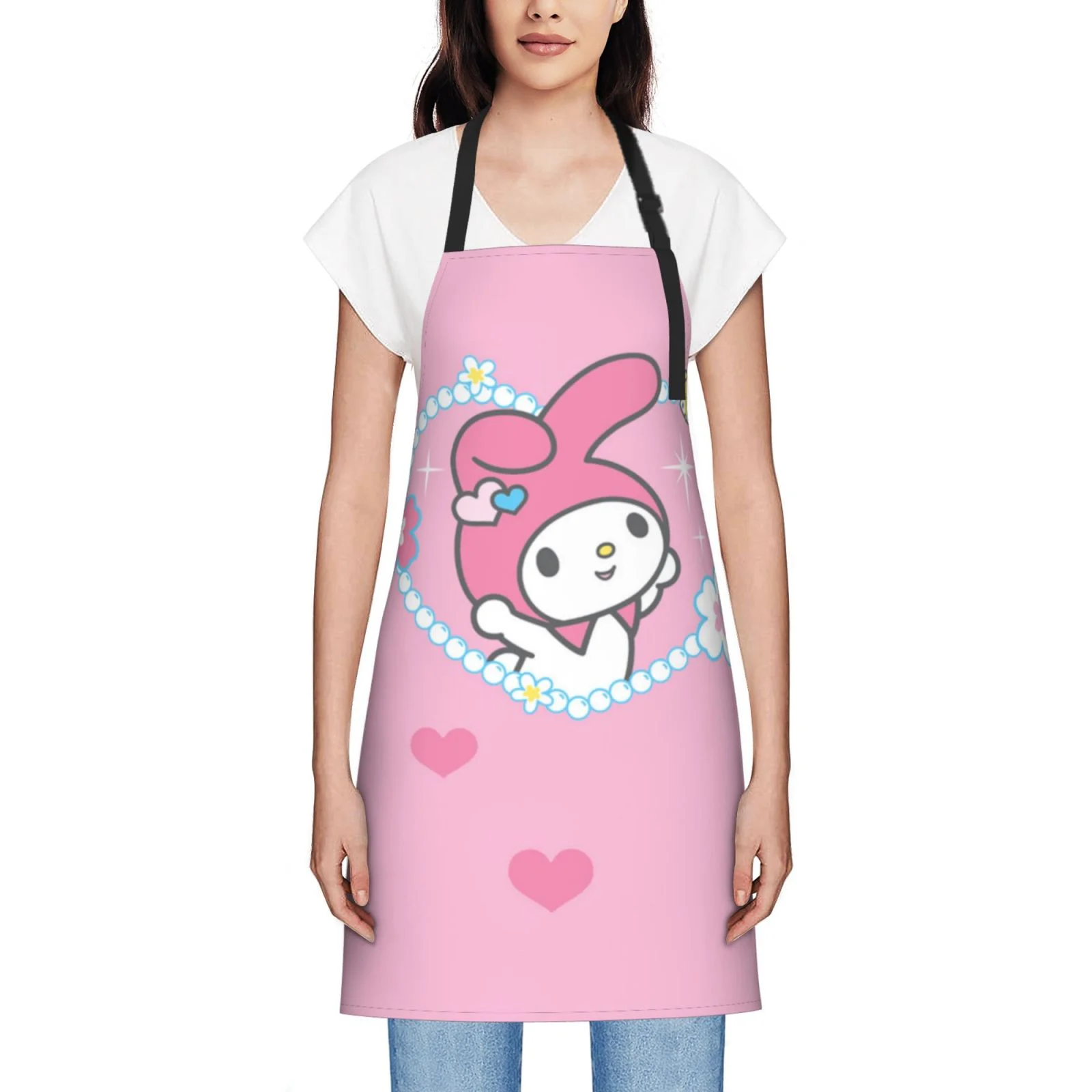 Rabbits My Melody Waterproof Apron Home Decor For Kitchen/Cooking/Gardening/Painting/BBQ/Baking/Chef/Craftsman