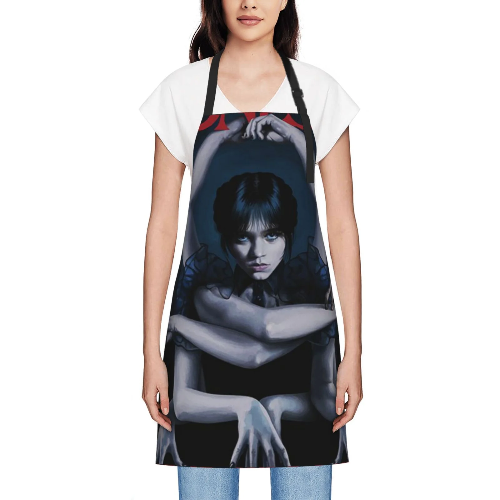 Poster Wednesday Waterproof Apron Home Decor For Kitchen/Cooking/Gardening/Painting/BBQ/Baking/Chef/Craftsman