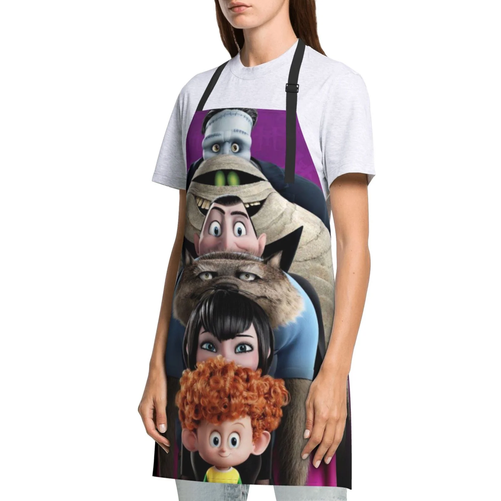 Hotel Transylvania 3 Waterproof Apron Home Decor For Kitchen/Cooking/Gardening/Painting/BBQ/Baking/Chef/Craftsman