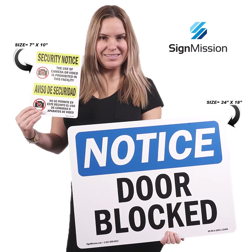 SignMission OS-NS-A-1824-V-13340 18 x 24 in. OSHA Notice Sign - Hazardous Waste Satellite Accumulation
