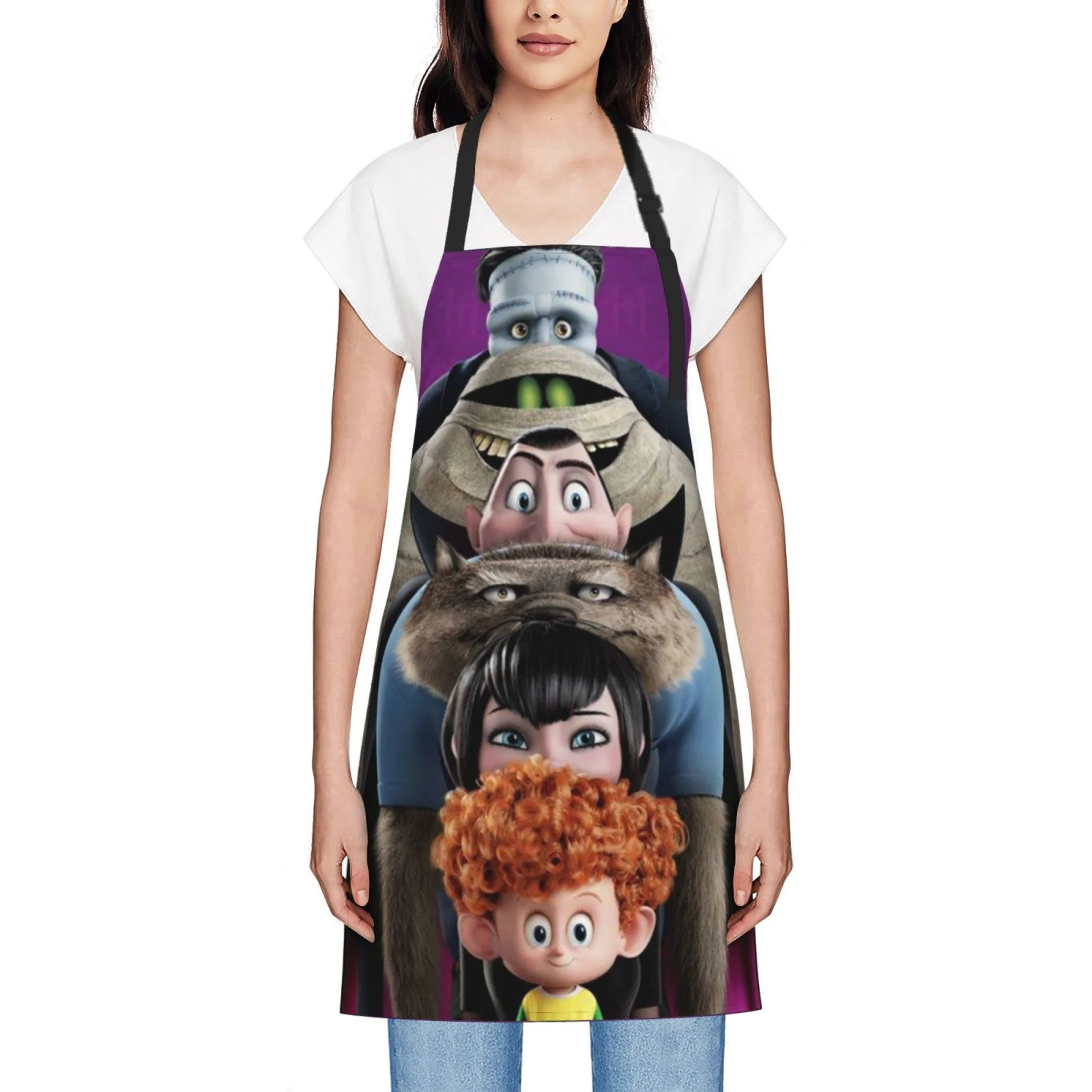 Hotel Transylvania 3 Waterproof Apron Home Decor For Kitchen/Cooking/Gardening/Painting/BBQ/Baking/Chef/Craftsman