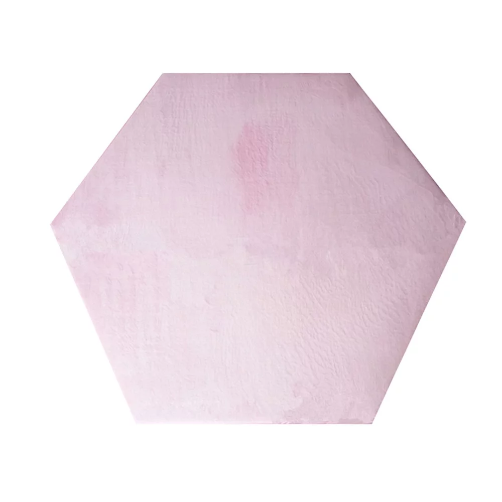 NLLSHGJ Rug Pad Mat for Kids Playhouse Play Tent Soft Coral Pink Hexagon Carpet